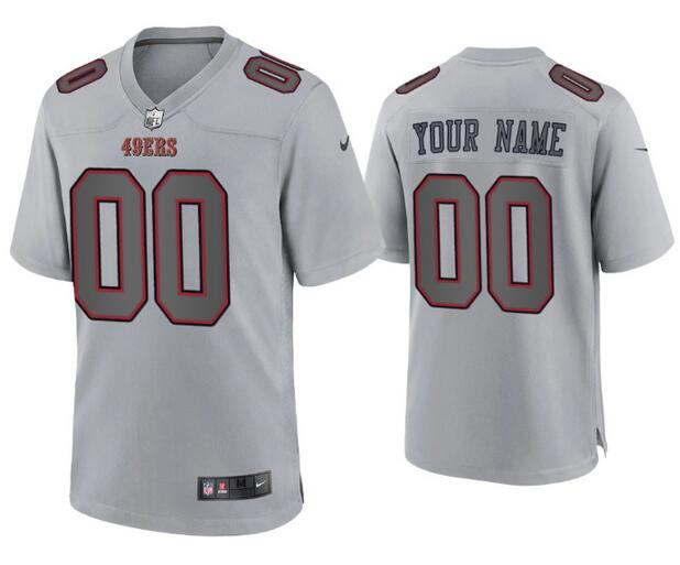 Youth San Francisco 49ers ACTIVE PLAYER Custom Grey Atmosphere Fashion Stitched Jersey